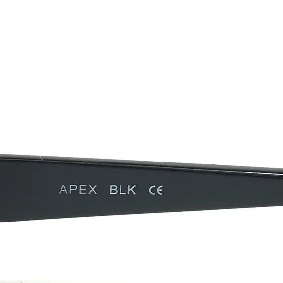 Sama Eyeglasses Frames APEX BLK Polished Black Rectangular Full Rim 53-18-138 - Picture 11 of 11